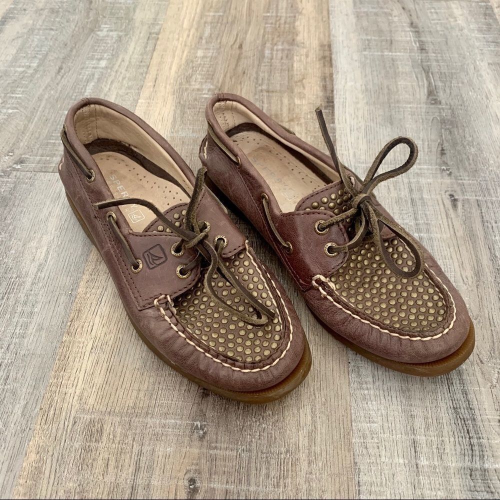 Sperry Brown Leather Boat Shoes